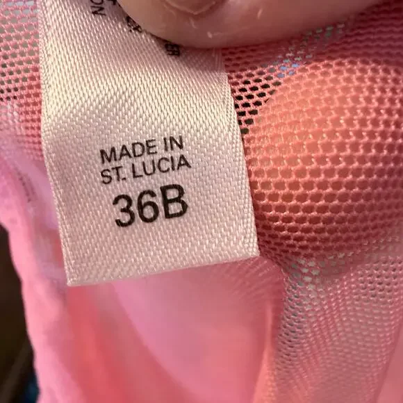 Vintage 1999 Victoria’s Secret Pink Lace Mesh Bustier Garter Top 36B soft girl - Picture 4 of 9